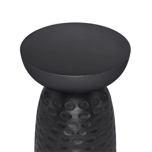Simpli Home Boyd 13" Round Contemporary Solid Wood Accent Table in Black