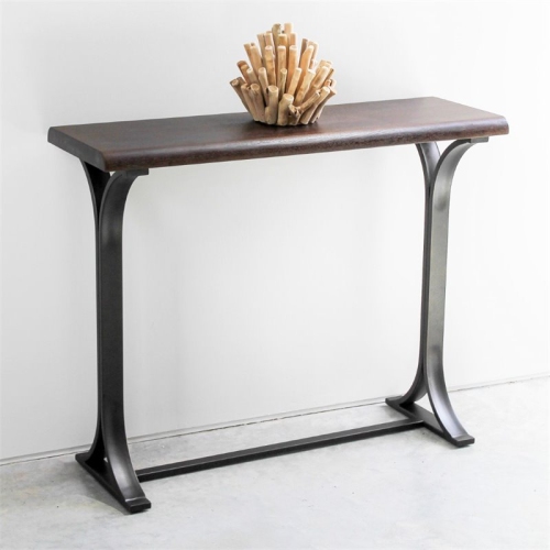 International Caravan Hamburg Wood Console Table in Sonoma Oak