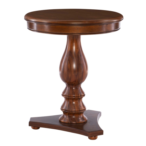 LINON  Bree Wood Accent Side Table In Hazelnut In Brown