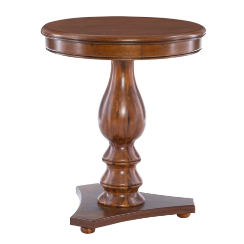 Linon Bree Wood Accent Side Table in Hazelnut Brown
