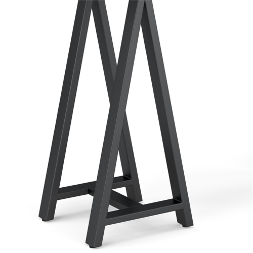 Sawhorse 50 inch Wide Solid Walnut Veneer and Metal Console Sofa Table