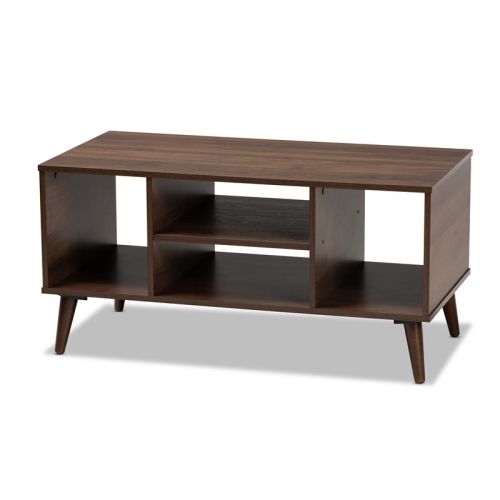 BAXTON STUDIO  Linas Brown Finished Coffee Table