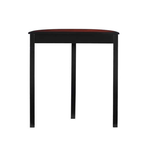 Table console Linon Camden demi Lune, bois noir