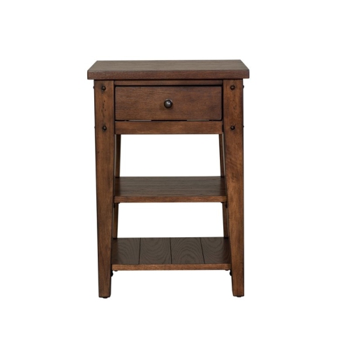 Lake House Dark Brown Chair Side Table