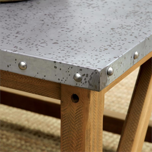 Furniture of America Marqueze Industrial Wood Console Table in Natural Tone