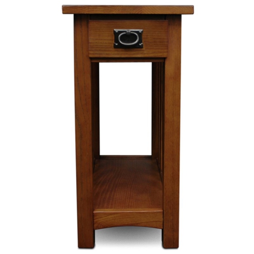 Leick Furniture Mission Wood End Table in Medium Oak Brown