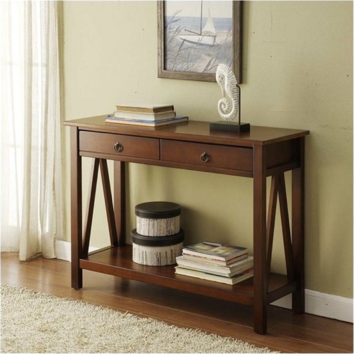 Bowery Hill Console Table in Antique Tobacco