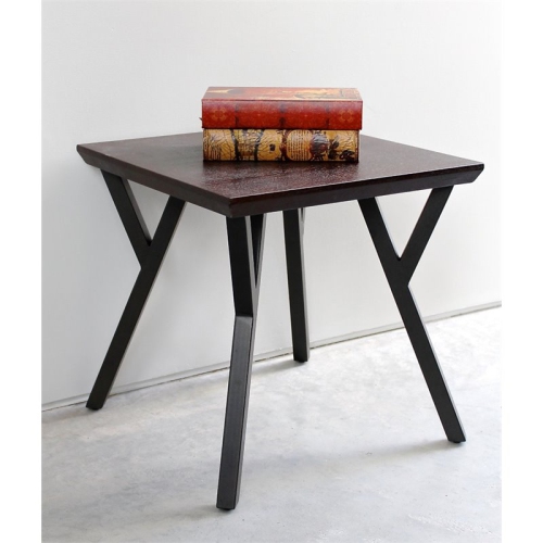 International Caravan Hamburg Wood End Table in Sonoma Oak