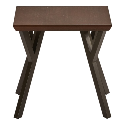International Caravan Hamburg Wood End Table in Sonoma Oak