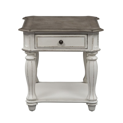 Magnolia Manor White End Table