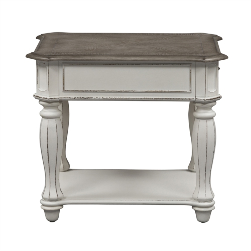 Magnolia Manor White End Table