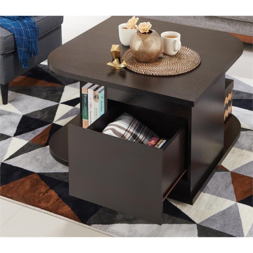 Furniture of America Adona Modern Wood Storage Coffee Table in Cappuccino
