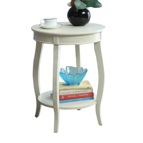 ACME Aberta End Table in Antique White