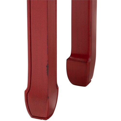 Baxton Studio Pomme 6 Drawer Console Table in Red and Bronze