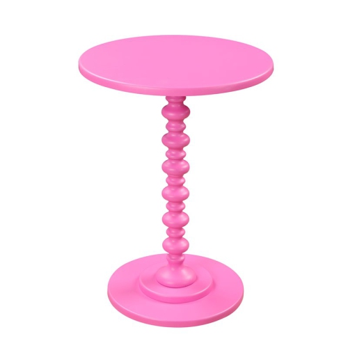 Convenience Concepts Palm Beach Spindle Table in Pink Wood Finish