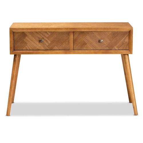 Bowery Hill Brown Finished Wood 2-Drawer Console Table