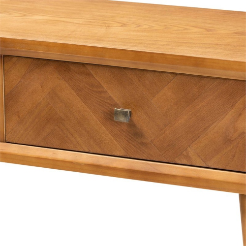 Bowery Hill Brown Finished Wood 2-Drawer Console Table