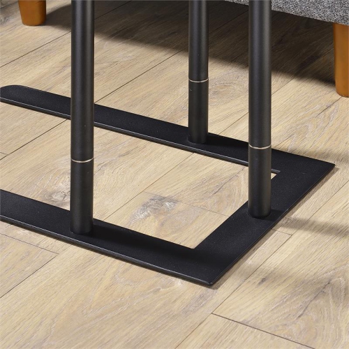 Furniture of America Nince Industrial Metal Adjustable Side Table in Sand Black