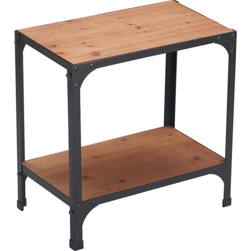 SERTA AT HOME Serta Overland Side Table Wood And Black Metal