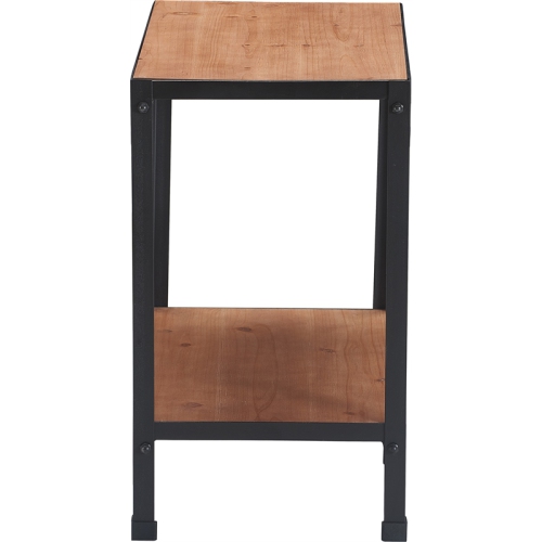 Serta Overland Side Table Wood and Black Metal