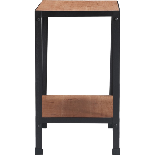 Serta Overland Side Table Wood and Black Metal