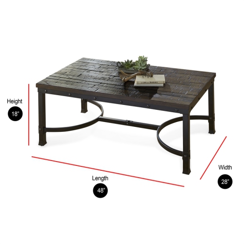 Ambrose Coffee Table in Rustic Brown