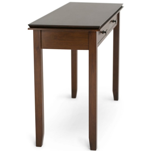 Simpli Home Artisan Wood 46" Transitional Console Sofa Table in Russet Brown