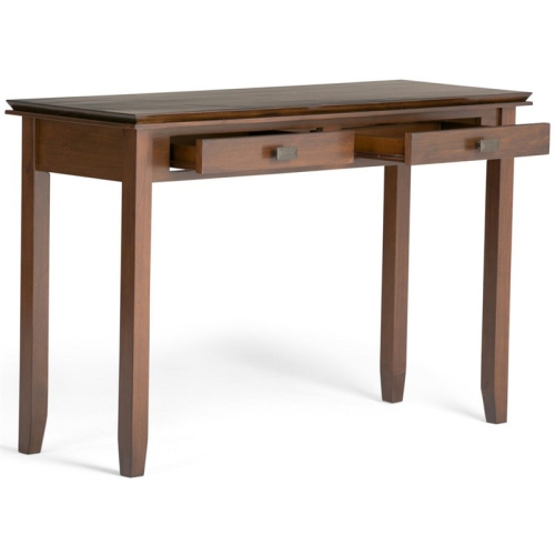 Simpli Home Artisan Wood 46" Transitional Console Sofa Table in Russet Brown