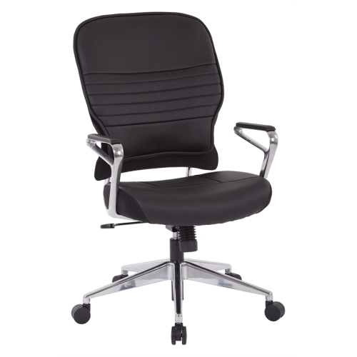 OFFICE STAR  Bonded Leather Seat And Back Managers Chair In Black