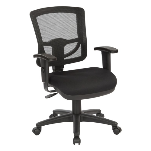 OFFICE STAR  Progrid Mesh Back Task Chair With Padded Freeflex Fabric Seat In Black