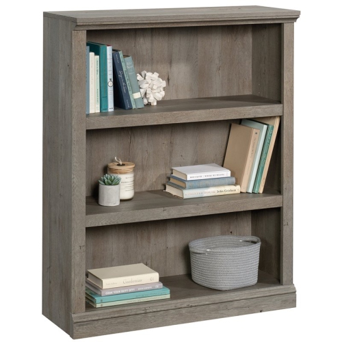 Sauder Misc Storage Contemporary 3-Shelf Wood Bookcase in Mystic oak