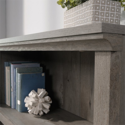 Sauder Misc Storage Contemporary 3-Shelf Wood Bookcase in Mystic oak