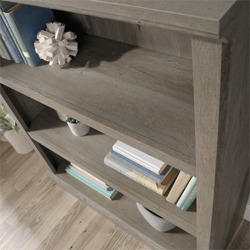 Sauder Misc Storage Contemporary 3-Shelf Wood Bookcase in Mystic oak