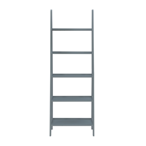 Linon Archdale Wood Ladder Bookshelf in Gray