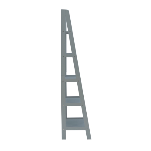 Linon Archdale Wood Ladder Bookshelf in Gray