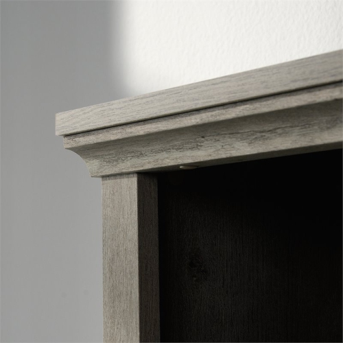 Sauder Misc Storage 3-Shelf 2-Door Tall Wood Bookcase in Mystic Oak