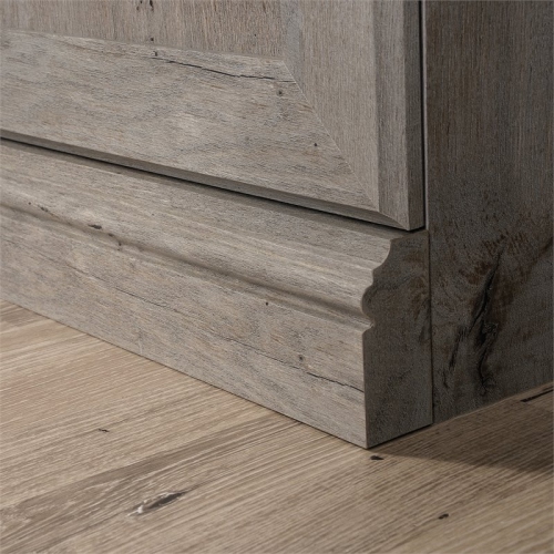 Sauder Misc Storage 3-Shelf 2-Door Tall Wood Bookcase in Mystic Oak