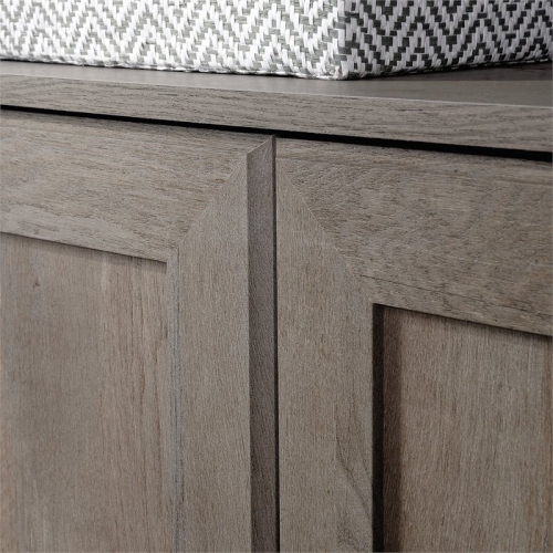 Sauder Misc Storage 3-Shelf 2-Door Tall Wood Bookcase in Mystic Oak