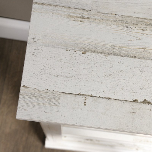 Sauder Misc Storage Contemporary 3-Shelf Wood Bookcase in White Plank