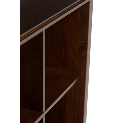 Simpli Home Artisan Wood 48" x 57" Transitional 12 Cube in Russet Brown