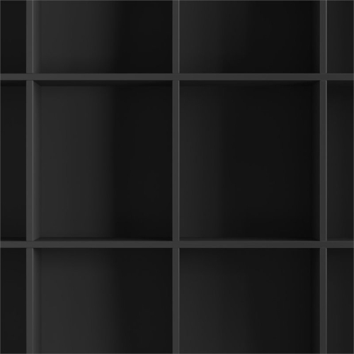 Simpli Home Acadian Solid Wood 48 " x 57 " Transitional 12 Cube Storage in Black