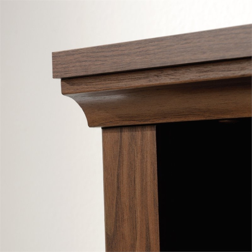 Sauder Misc Storage Contemporary 3-Shelf Wood Bookcase in Grand Walnut