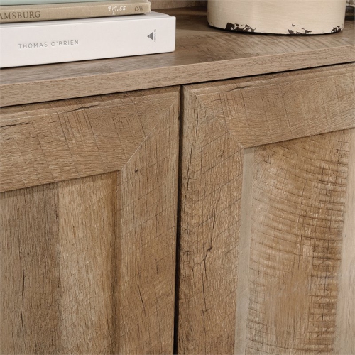 Sauder Misc Storage 3-Shelf 2-Door Tall Wood Bookcase in Lintel Oak