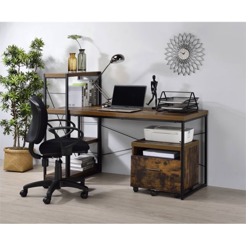 ACME Bob 4 Shelf Bookcase in Weathered Oak