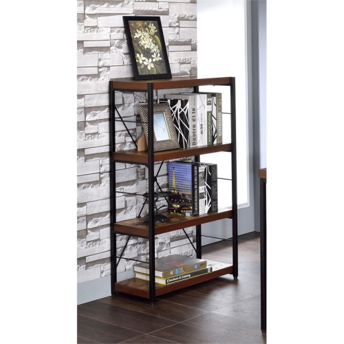ACME Bob 4 Shelf Bookcase in Weathered Oak