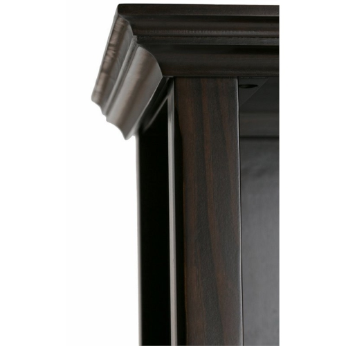 Simpli Home Amherst Solid Wood 70" Tall 5-Shelf Bookcase in Hickory Brown