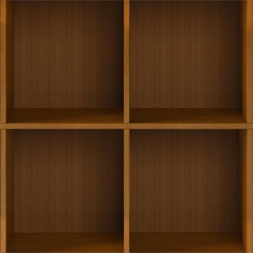 Simpli Home Acadian Wood 8 Cube 57" Sofa Table in Light Golden Brown