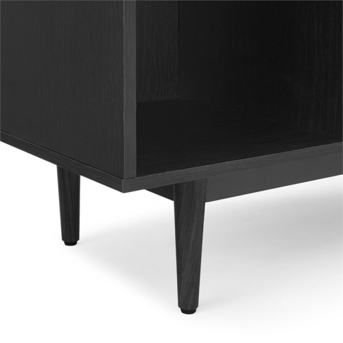 Crosley Liam 6 Cubby Wooden Bookcase in Black