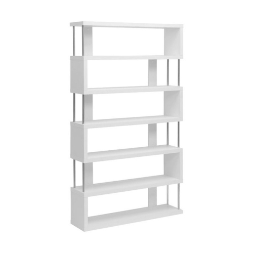 Barnes 6 Shelf Modern Bookcase in White