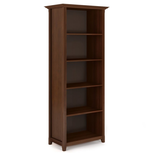 SIMPLI HOME  Amherst Solid Wood 5 Shelf Bookcase In Russet In Brown Love this!